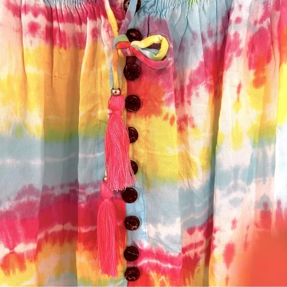 Tiare Hawaii Ryden Tie Dye Strapless Mini Dress Women’s Sz M/L NWT - Picture 6 of 16